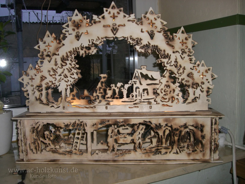 Schwibbogen Brandmalerei