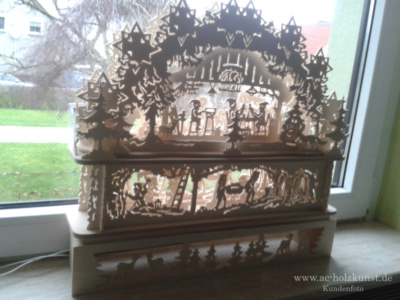 Schwibbogen Sockel beleuchtet