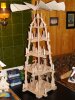 Laubsägevorlage große Pyramide 5-stöckig mit Figuren 110cm