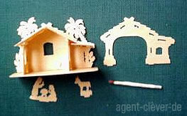 Vorlage Miniatur Haus Stall mit Krippe