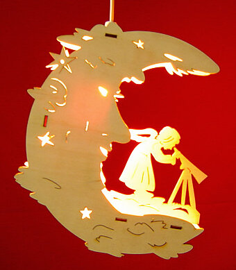 TOP Laubsägevorlage 3D-Fensterbild bel Adventsstern 12 Ebenen 30cm Erzgebirge
