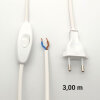 3,00 Meter Anschlussleitung zweipolig mit Schalter u. Eurostecker Zuleitung