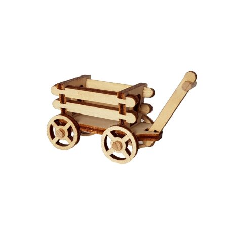 Miniatur Handwagen aus Holz L 35mm