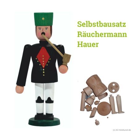 Räuchermann Hauer/ Bergmann Selbstbausatz Holz Erzgebirge