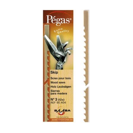 Pegas Laubsägeblatt Skip Nr. 3 Weitzahn gerade für Holz