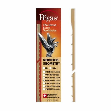 Pegas MGT Nr. 5R Laubsägeblatt Spezial Doppel-Gegenzahn