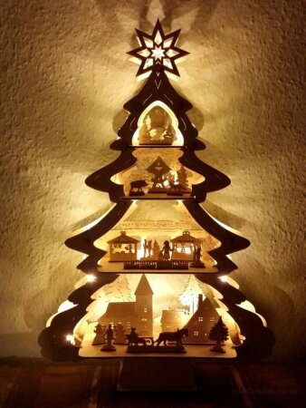 3D-Leuchter Figurenaufsteller Tannenbaum 50cm
