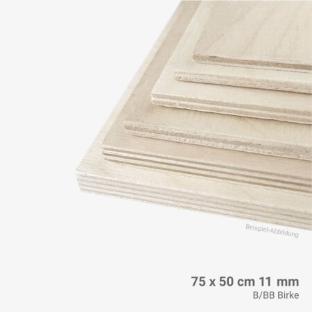 Birkensperrholz 11 mm 75 x 50 cm B/BB laserfähig