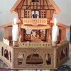Tischpyramide Haus Bergwerk mit Dekofiguren 5 Etagen