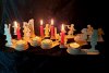 Laubsägevorlage Kerzenständer 12 Musikengel 12-15 cm Teelicht