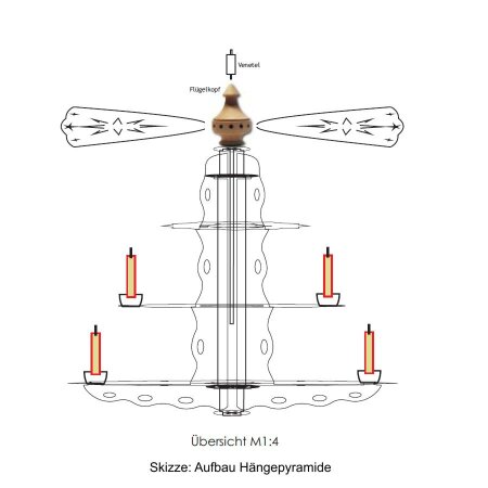 Hängepyramide steckbar 3 Ebenen mit Häuser & Fahrzeuge
