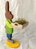 Ostern Vorlage Hasenbutler mit Tablett Osterhase 20 cm