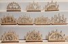 10 x Holz Mini-Schwibbogen 4,5 cm Erzgebirge Engel Weihnachten