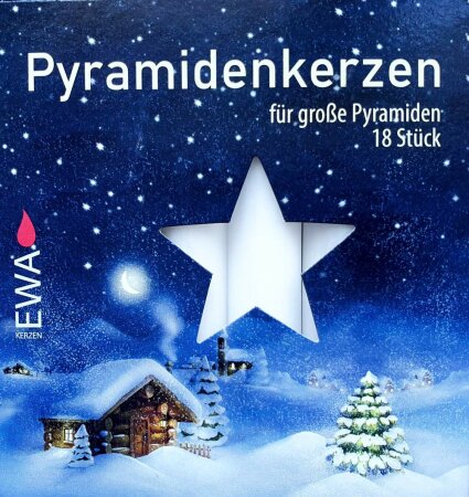 Pyramidenkerzen 17 mm weiß für große...
