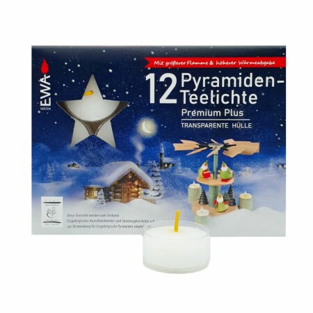 Pyramiden Teelichter Premium Plus transparente Hülle...