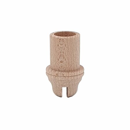 Lichtertülle Nut 4 mm für E10 Fassung gebohrt H:44 mm