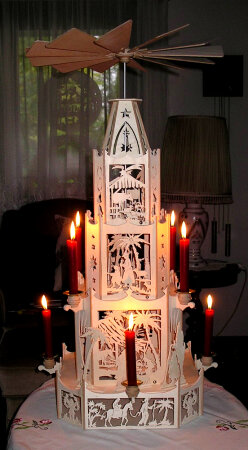 Vorlage Weihnachtspyramide große Krippenpyramide 80cm