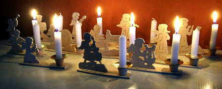 Laubsägevorlage Kerzenständer 6 Figuren...
