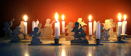 Laubsägevorlage Kerzenständer 6 Figuren...