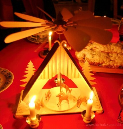 Laubsägevorlage Abbügelmuster Pyramide Waldhaus 27cm