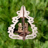 Bastelset Mini-Hängepyramide aus Holz Windspiel Tannenbaum