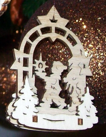 Baumschmuck Vorlage 3D-Minifensterbild 4 Motive