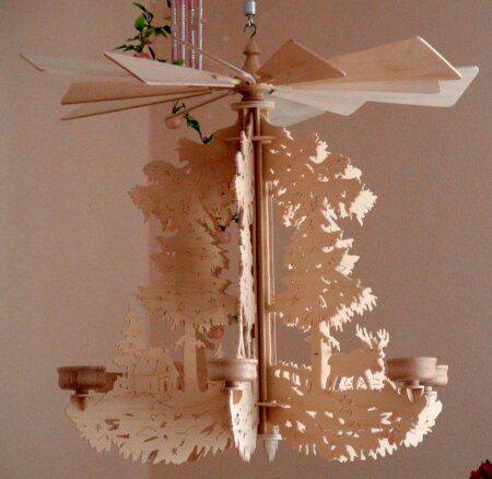 Vorlage Hängepyramide steckbar Erzgebirgswald 42cm