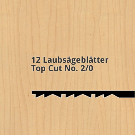 Laubsägeblätter Gegenzahn Top Cut No. 2/0 gerade Niqua 12 Stk.