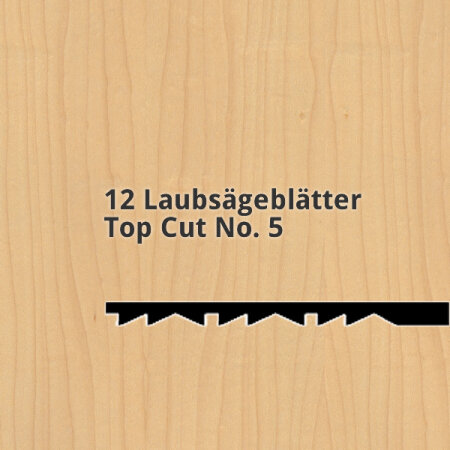 Laubsägeblätter Gegenzahn Top Cut No. 5 gerade Niqua 12 Stk.