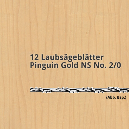 Laubsägeblätter rund Pinguin Gold NS No. 2/0 Niqua 12 Stk.