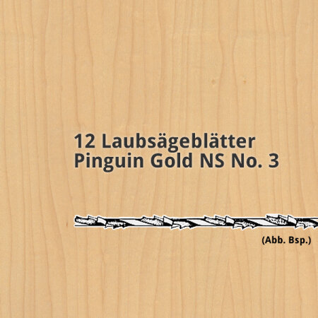 Laubsägeblätter rund Pinguin Gold NS No. 3 Niqua 12 Stk.