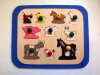 Vorlage für Kinder Holz Steckpuzzle Tiere und Autos Puzzle