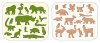 Vorlage für Kinder Holz Steckpuzzle Wildtiere 31 Tiere Puzzle