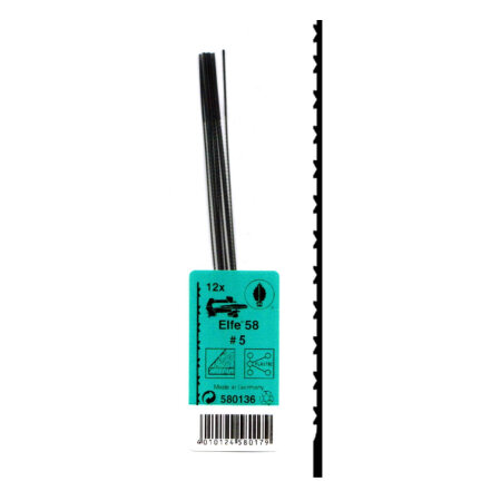 Laubsägeblätter ELFE 58 Gr. 5 Multizahn gerade 12 Stk.