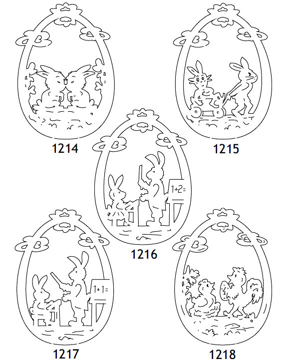 Laubsägen Ostern 5x Vorlagen Osterhase Osterdeko | AC ...