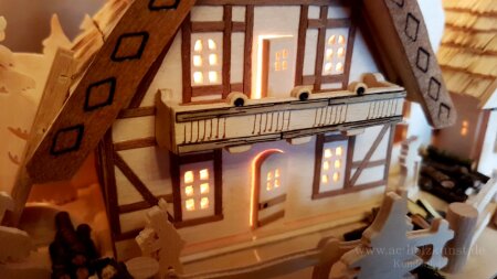 Laubsägevorlage 3D Schwibbogen Waldidyll 3 Waldhaus