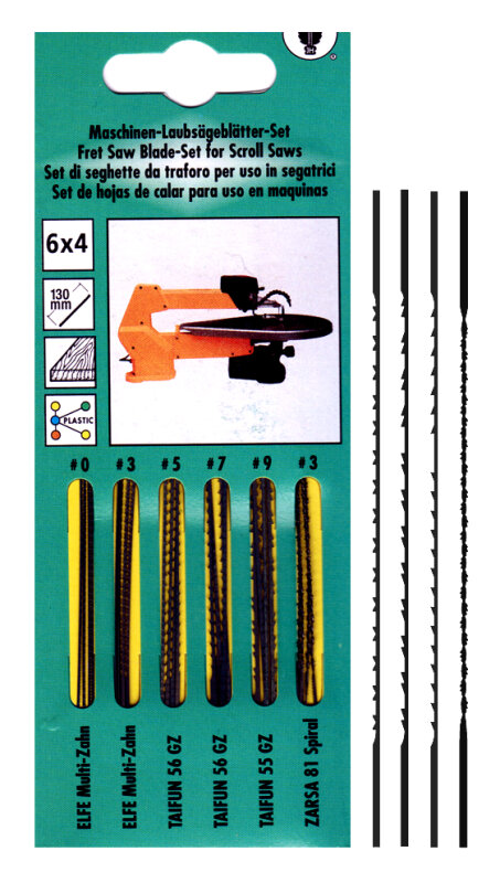 130 mm Laubsägeblätter für Holz-Taifun Nr.4-12 Stück Connex 806006 