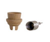 Lichtertülle mit Fassung E10 gebohrt Nut 4 mm
