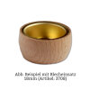 Lichtertülle Teelicht bauchige Form Teelichthalter Holz H:27 mm