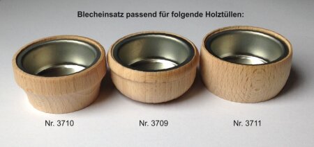 Teelichthalter Weißblech Ø 40mm hoch H:18mm Metall