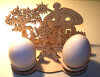 Laubsägen Ostern Tischdekoration Eierhalter Teelicht