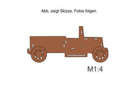 Laubsägen Vorlage für Spielzeug Auto LKW Bollerwagen