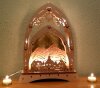 3D-Schwibbogen "Bergfenster" Leuchter mit Sockel