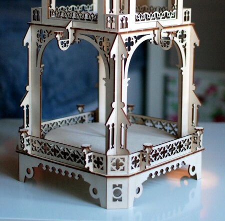 Alte gotische Pyramide 3-stöckig 120cm Weihnachtspyramide
