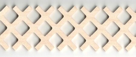 Kreuzzaun Sperrholz Jägerzaun 400 x 36 x 3 mm