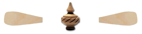 Pyramidenkopf mit Nut + Flügel